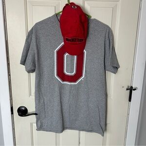 Ohio State Buckeyes shirt and hat bundle